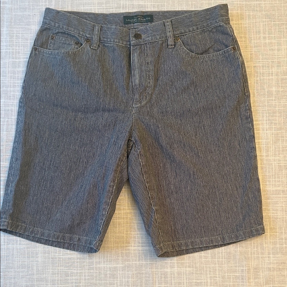 Vintage Ralph Lauren blue and white striped Jean Shorts